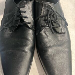 Calvin Klein Black Leather Oxfords